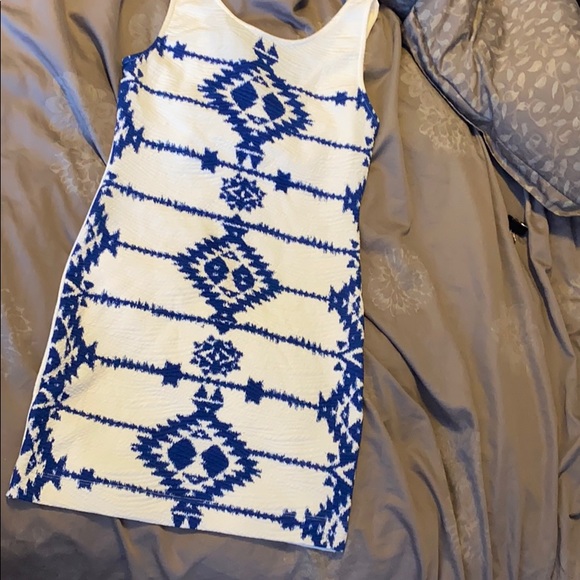 H and M Summer Fitted Spandex and Cotton Dress - Picture 1 of 3